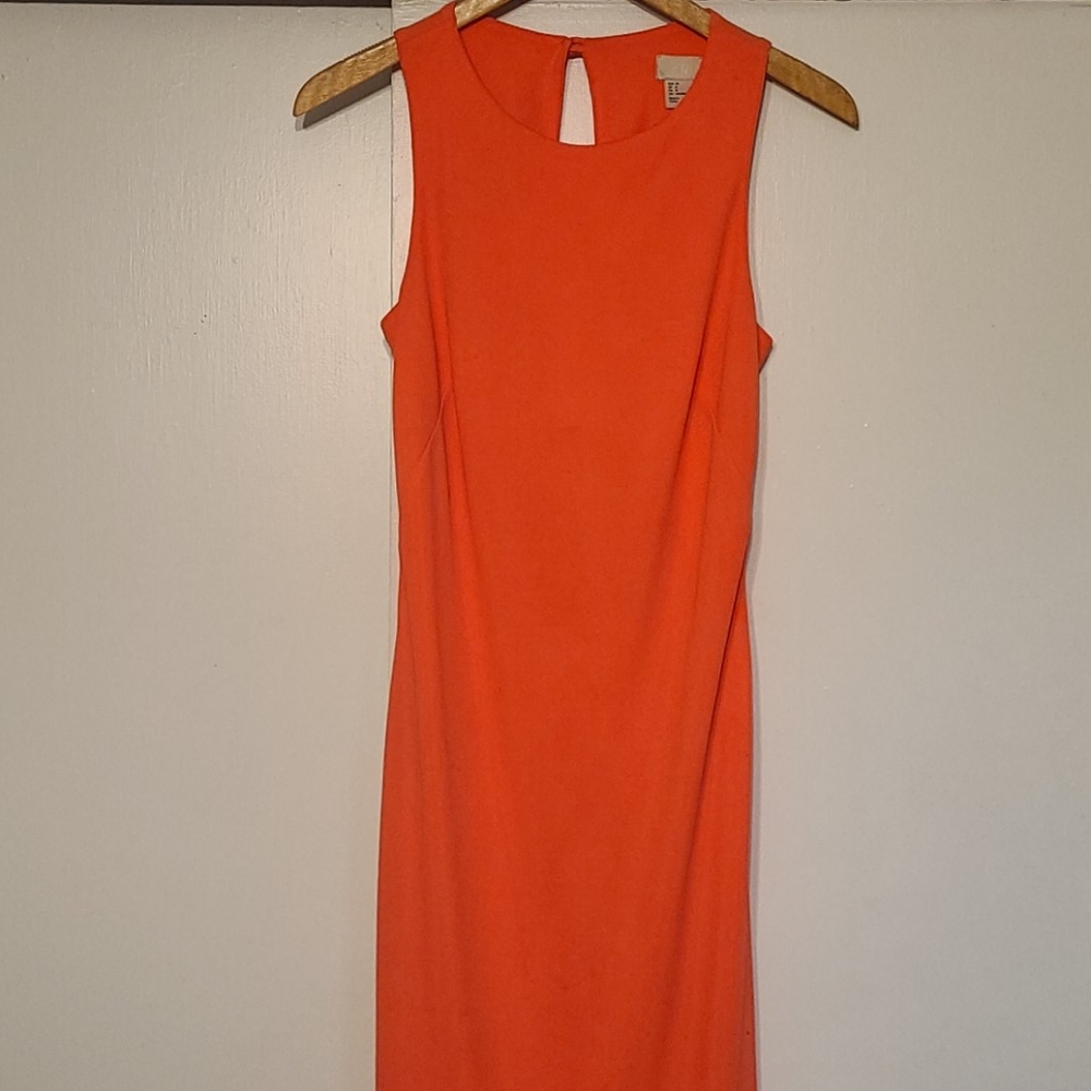 CORAL BODY CON DRESS